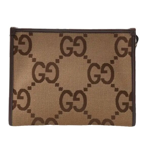Gucci Jumbo GG Leather Clutch Bag 535-081525 - Picture 1 of 12